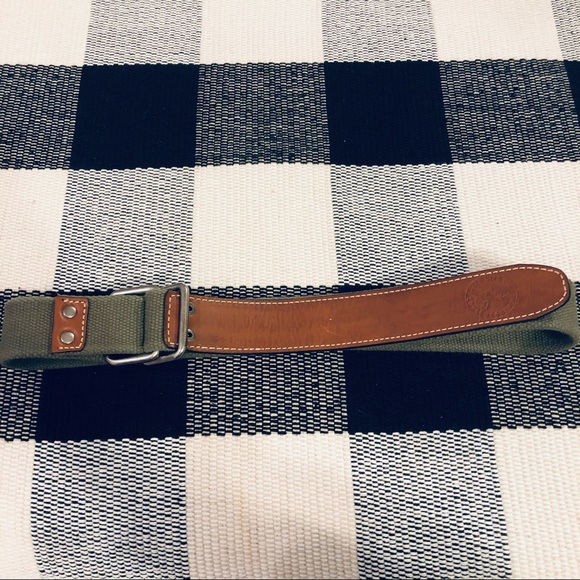 Tommy Bahama Other - Tommy Bahama OD Green Canvas & Leather Belt